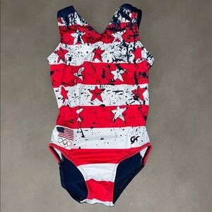 GK USA Olympics Gymnastics Patriotic Leotard